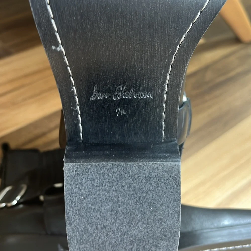 Sam Edelman Bellamie Motorcycle Bootie‎ Black Leather Size 7.5 NWOT